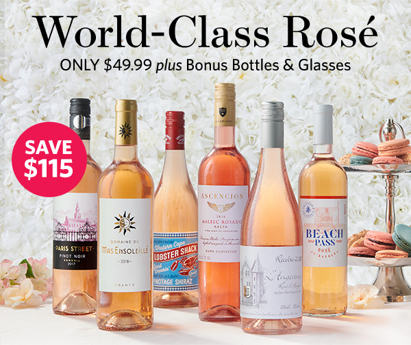 Enjoy 6 World-Class Rosé for ONLY $49.99